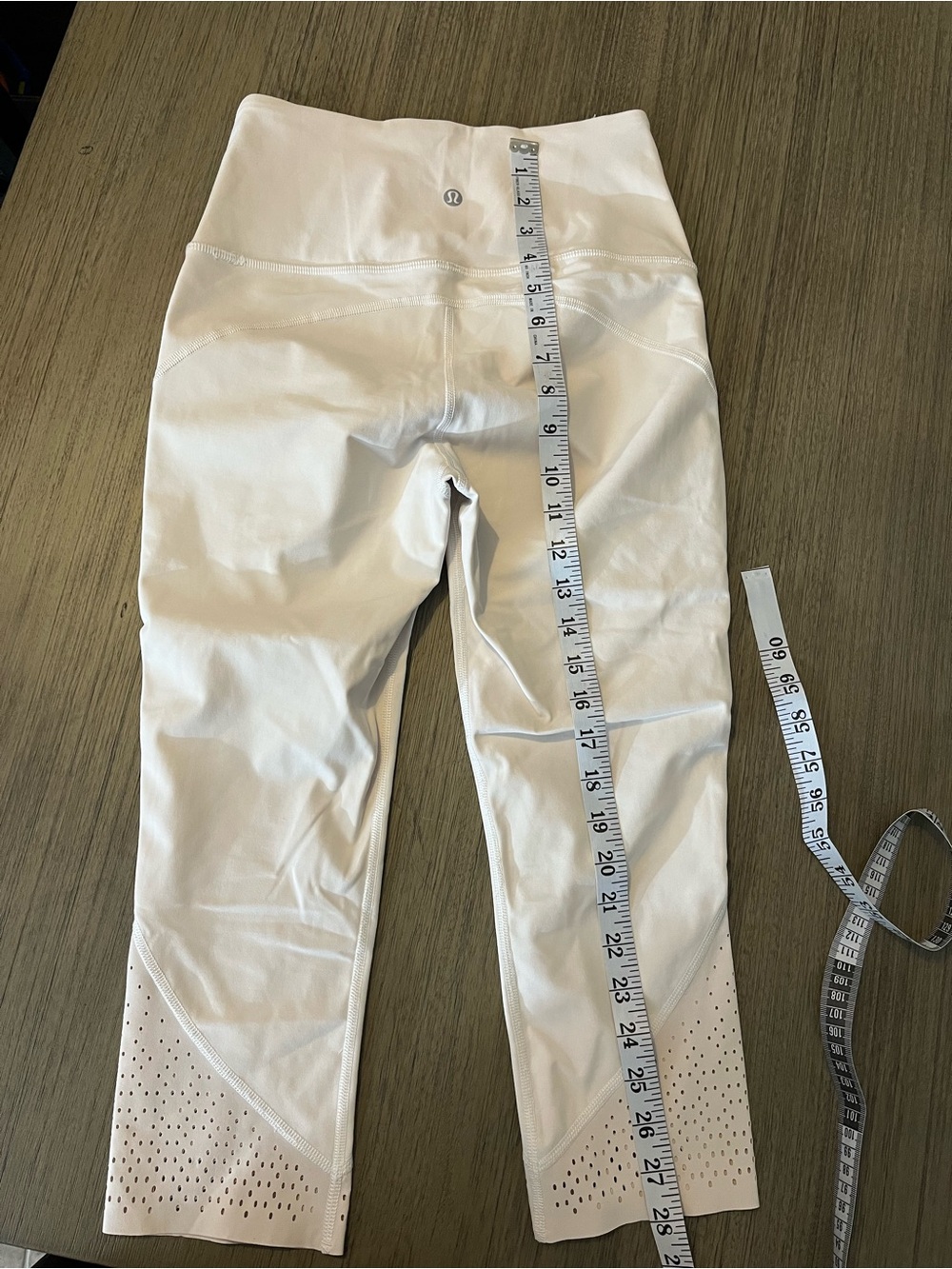 lululemon athletica White Girls' Capri Leggings with Laser-Cut Detail
